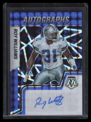 2022 Panini Mosaic Autographs Mosaic Blue 42 Roy Williams Auto 8/99 - Image 1 of 2