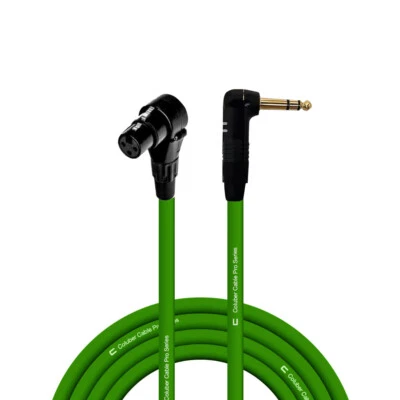 Cable equilibrado ángulo recto XLR hembra a 1/4" RA TRS - longitud personalizada, color Foto 1 de 4