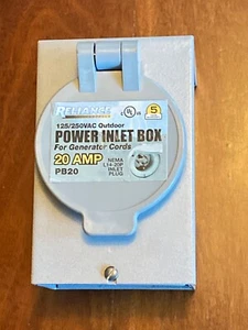 PB20 Reliance Power Inlet Box 20A 125/250V NEMA L14-20C - Picture 1 of 4