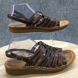 Sandalias Naturalizer para mujer 10 M Travis con tiras de cuero marrón informales - Imagen 1 de 18
