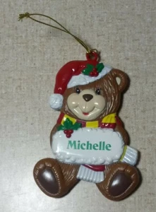 Michelle Christmas Ornament Teddy Bear Stravina 2003 Great Gift! - Picture 1 of 6