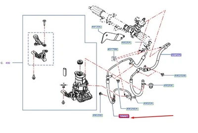 NISSAN NV300 Primastar X82 Servolenkungsschlauch LHD 4972000Q1A NEU ORIGINAL - Image 1 of 2