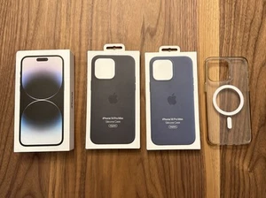 Apple iPhone 14 Pro Max - 128GB- Nero Siderale (Sbloccato) + 2 cover Apple - Zdjęcie 1 z 7