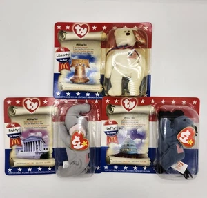 Ty Beanie Babies McDonald's 2000 American Trio Juego de 3 Nuevos Sellados de Fábrica - Imagen 1 de 6