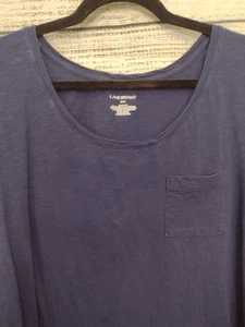 Lane Bryant T-Shirt Damen 22/24 Blau Kurzarm Fronttasche - Bild 1 von 10