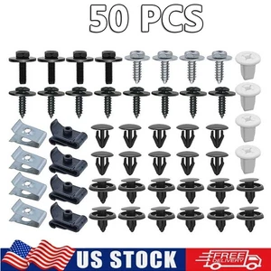 50X Car Splash Shield Guard Bumper Hardware Kit Body Bolt Clip for Toyota Lexus - Picture 1 of 14