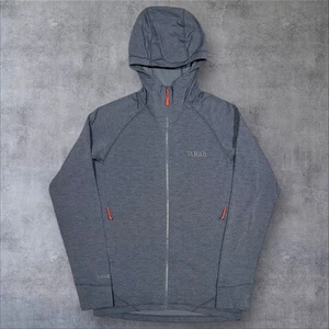Graue Herren Rab Nexus Full Zip Fleece Hoodie Jacke QFE-67 (Größe S) S540 - Bild 1 von 9