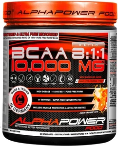 ALPHAPOWER FOOD® BCAA Pulver 500 g I  Ratio 8:1:1 I Dosierung 10.000 mg Dose - Bild 1 von 5
