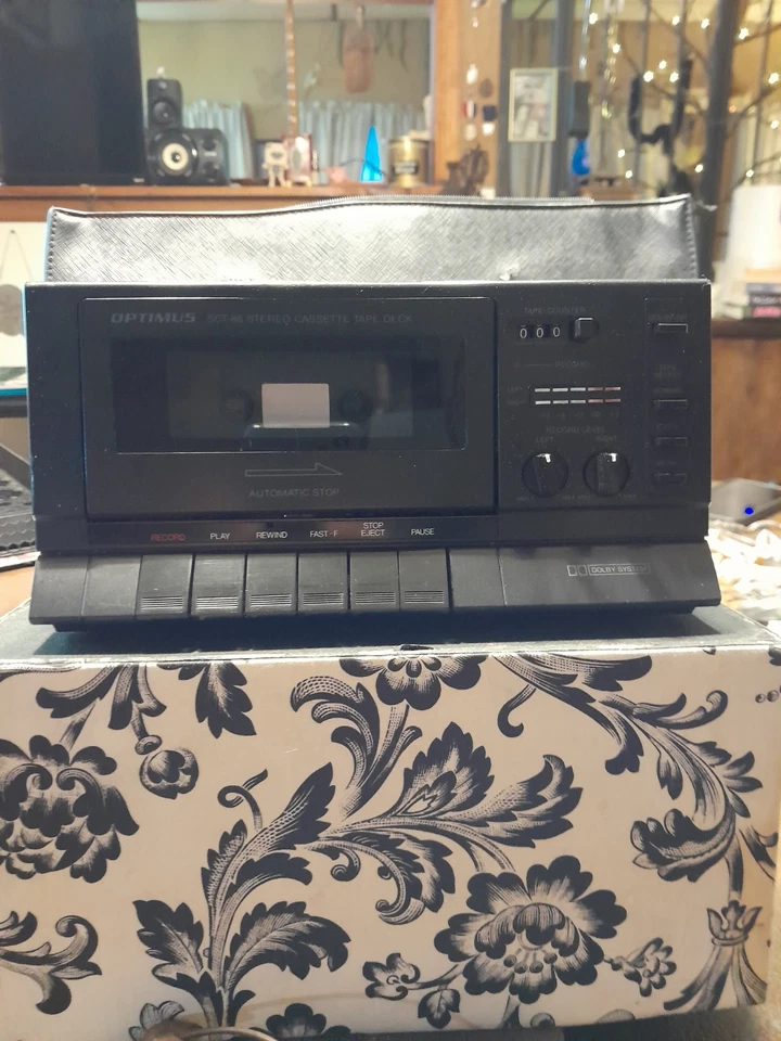 Reproductor de componentes grabadora de casete estéreo Optimus SCT-86 de colección Foto 1 de 3