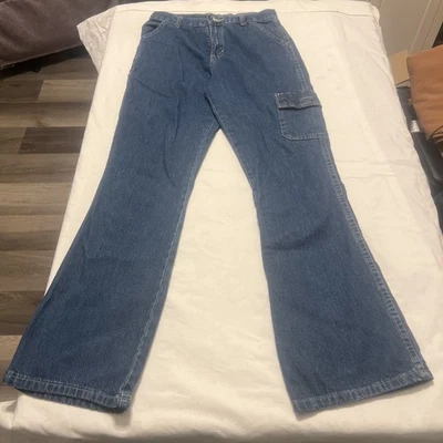 Винтажные брюки-карго Route 66 молодежный размер 12 синие джинсы покрой ботинок - Изображение 1 из 4