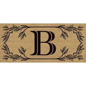 Alfombrilla interruptor de fibra de sasafrás flocada con monograma, letra B - Imagen 1 de 1