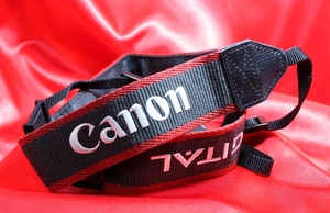 Canon EOS Digital Camera Neck Shoulder Strap Gray / White - Genuine From Japan - Picture 1 of 10