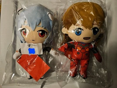 Neon Genesis Evangelion Rei & Asuka Plugsuit 8" Plush Dolls Set of 2 Licensed - Image 1 of 4
