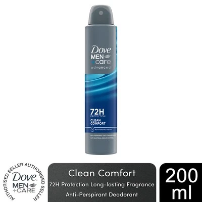 Dove Anti-Perspirant Men+Care Advanced Clean Comfort 72H Protection Deo, 200ml