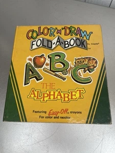Vintage Crayola Fold-A-Book Color ‘n’ Draw Count Draw Easy Off Book 1977 - Picture 1 of 6