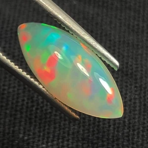 2.90Ct ravishing Natural Ethiopian welo White Opal Marquise Loose Gemstone M569 - Picture 1 of 4