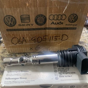 AUDI ALLROAD QUATTRO FACTORY IGNITION COILS SET OF 6 OEM 06A905115D new - Picture 1 of 6