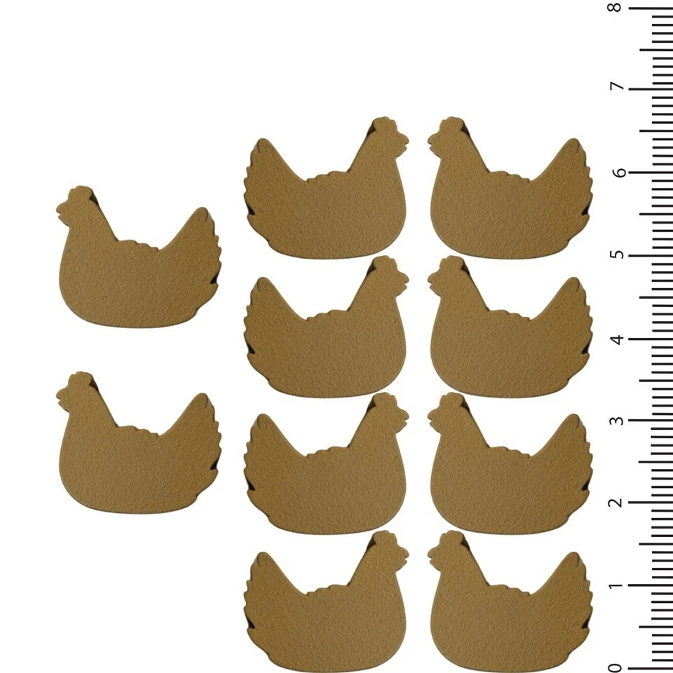 Wooden Board Game Resource Token: Chicken Token x10 - Image 1 of 1