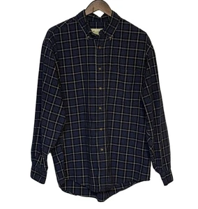 Vintage Eddie Bauer Herren M kariertes Button Down Hemd 100% Baumwolle Taiwan - Bild 1 von 4