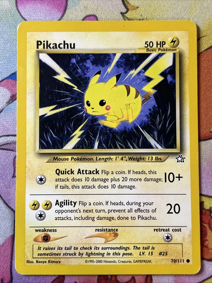 Pikachu 70/111 Neo Genesis Unlimited Common Pokémon 2000 MP - Image 1 of 2
