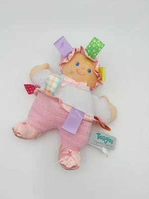 Taggies Bebé Peluche Muñeco Rosa Bebé Cintas Pestañas 8" Foto 1 de 4