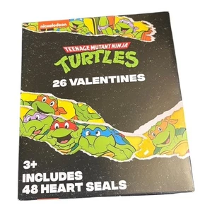 Teenage Mutant Ninja Turtles 26 Valentines with 48 Heart Seals 2024 - Picture 1 of 3