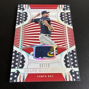 2022 National Treasures SHANE McCLANAHAN Red White Blue Memorabilia Patch 9/10 - Imagen 1 de 2