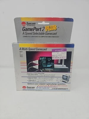Vintage Game Port 2 Dual Joystick Analog Input Card Suncom Computer IBM PC - Image 1 of 4