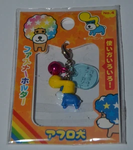 De colección San-x 2001 Afro Perro Llavero Cremallera Teléfono Dije Llavero Nuevo en Paquete Sin Stock - Imagen 1 de 7
