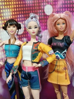 KPop Demon Hunters "Conjunto de 3 trajes básicos" para Barbie o muñecas similares (sin muñecas) Foto 1 de 4