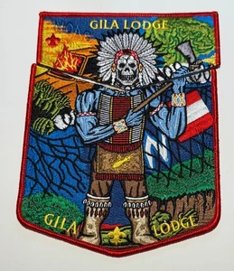 OA Lodge 378 Gila 2015 NOAC 2 part set Texas Patch red Boy Scout TT2 - Picture 1 of 1