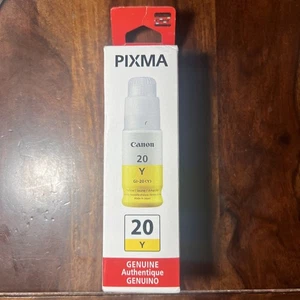 Canon GI-20Y MegaTank GI-20 Gelb Tintenflasche. Neu Original - Bild 1 von 4