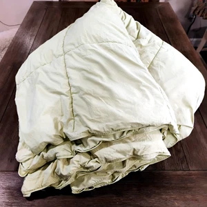 The Company Store PrimaLoft Twin Down Alternative Comforter Duvet Green 66"x92" - Picture 1 of 10