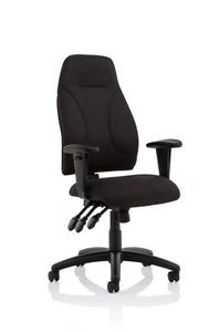 Esme Black Fabric Posture Chair With Height Adjustable Arms OP000232 - Afbeelding 1 van 1