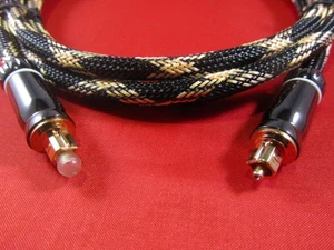 3 ft PREMIUM Toslink Digital Optical Audio Cable SPDI/F, Metal Connector. - Picture 1 of 4
