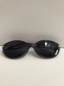 Vintage Jones Wear Purple Metal Oval Sunglasses 37-17-145 In Excellent Condition - Picture 1 of 8