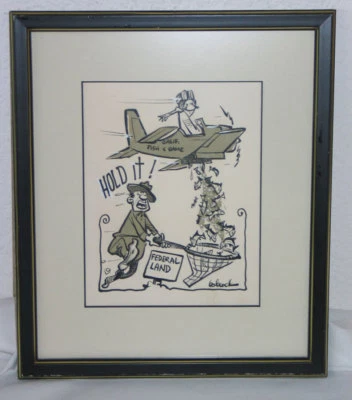 Original James Babcock Sacramento Abeja Dibujos Animados California Juego de Peces Tierras Federales Foto 1 de 4