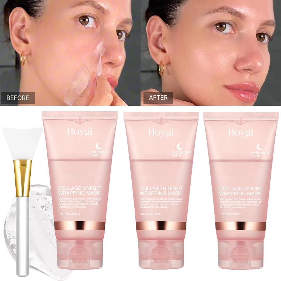 3X Collagen Night Wrapping Mask Overnight Peel-Off Mask Facial Moisturizing Mask - Image 1 of 4