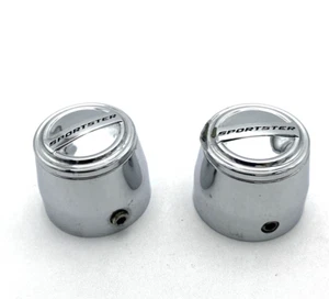 oem Harley 43378-04 Sportster Chrome Front Axle Nut Covers 88-07 XL 1200 883 - Bild 1 von 8