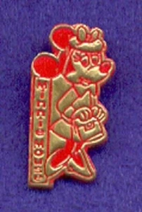 Minnie Mouse hält ihre Handtasche Vintage Walt Disney Productions Anstecknadel - rot - Bild 1 von 1