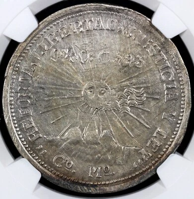1915 2p Revolutionary Mexico Guerrero/Campo Morado 2 Pesos NGC AU Details Hairli - Image 1 of 4