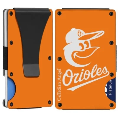 Cartera Baltimore Oriole Grabada Fibra de Carbono Naranja Bloqueo RFID con Clip D7 Foto 1 de 4
