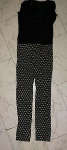 ESPRIT Schicker Overall Hosenanzug Gr.S 36 schwarz gemustert wNEU - Bild 1 von 4