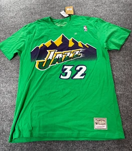 Mitchell & Ness Men's Jersey XL Kelly Green Cotton Karl Malone #32 Utah Jazz - Picture 1 of 10