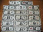 New Listing🔥 17 U.S. Silver Certificates Red Notes & Two Dollar Bills Old Paper Lot 🔥