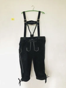 Label: ALPHORN - Trachtenlederhose Kniebund Lederhose mit Träger Gr. 52 - Bild 1 von 10