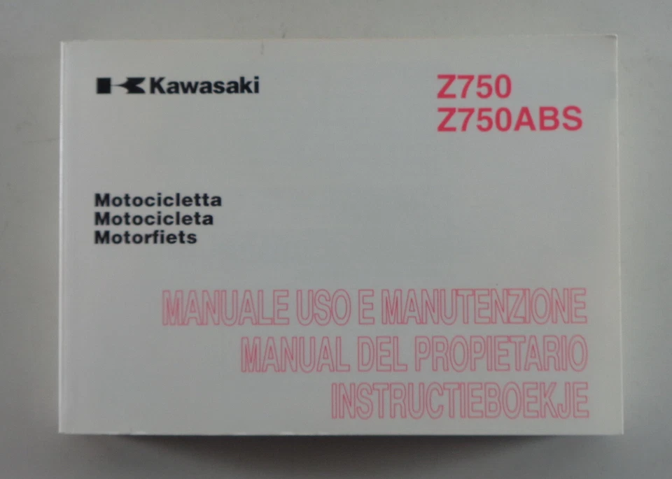 Manual Kawasaki Z 750 / Z 750 ABS von 03/2009 IT / ES / NL - Bild 1 von 1