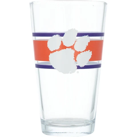 Clemson Tigers 16oz. Stripe Pint Glass Cover