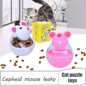 Pet Cat Dog Tumbler Feeder Leakage Food Dispenser Treat Ball Mice Toy US - Afbeelding 1 van 19