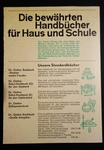 Vintage Werbung DR.OETKER Koch-und Backbücher Werbung Reklame 1965 - Bild 1 von 2